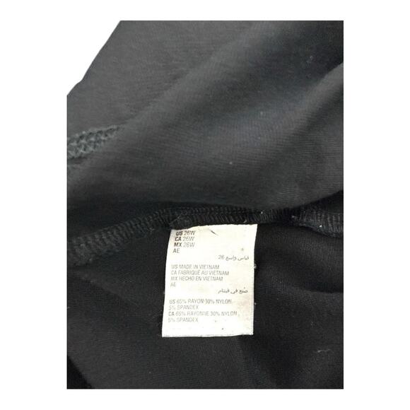 INC International Concepts Skinny Mid Rise Black Ponte Pants - 26W - Picture 9 of 12